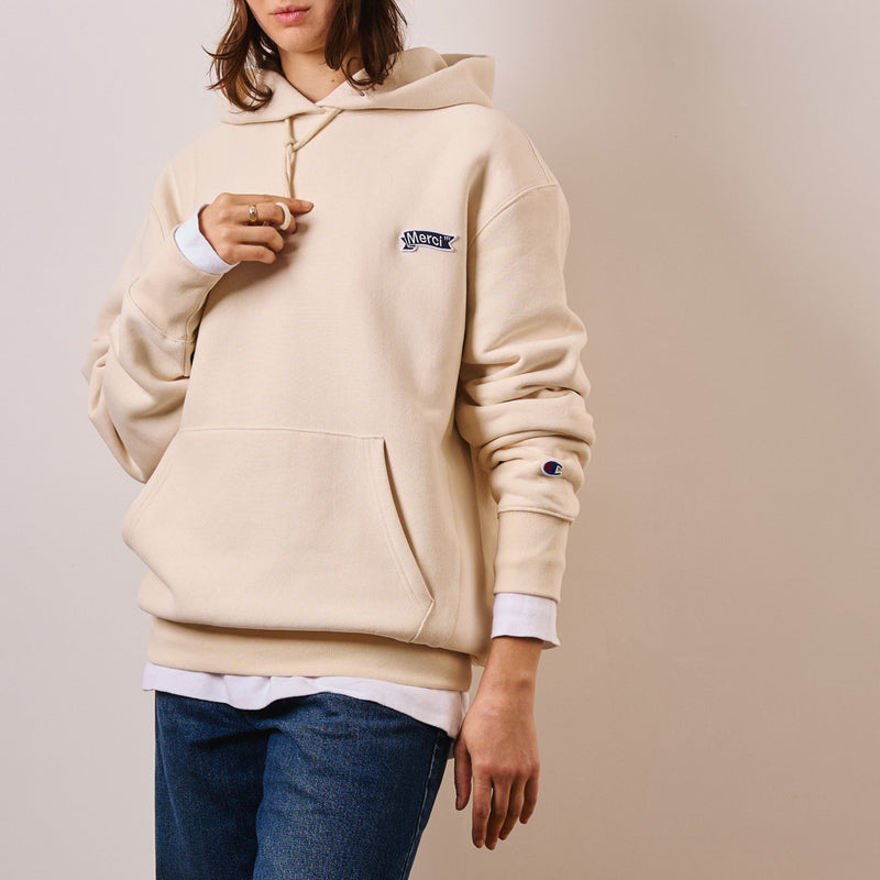 Merci x Champion - Sweat à Capuche - Beige