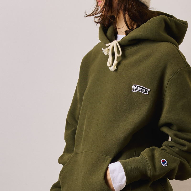 Merci x Champion - Sweat à Capuche - Olive