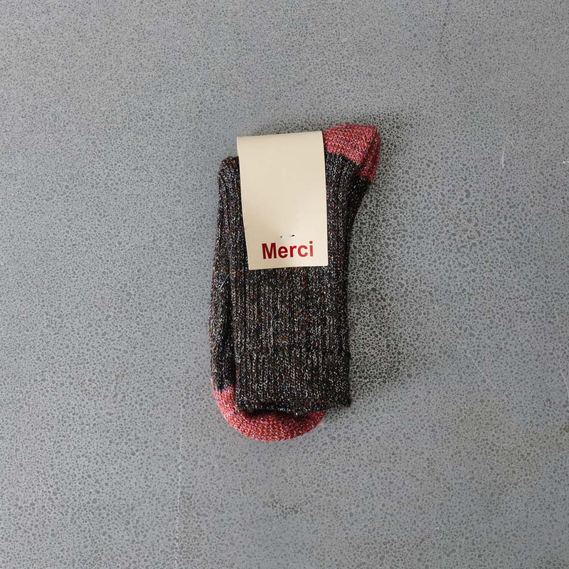 Merci - Chaussettes Lulu - Gris & Rose