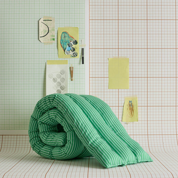 Coussin Musubi - Rayures Vert