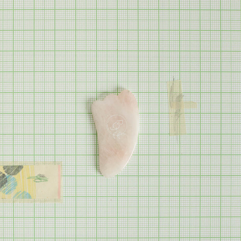 Gua Sha Quartz - Rose - Roll on Jade