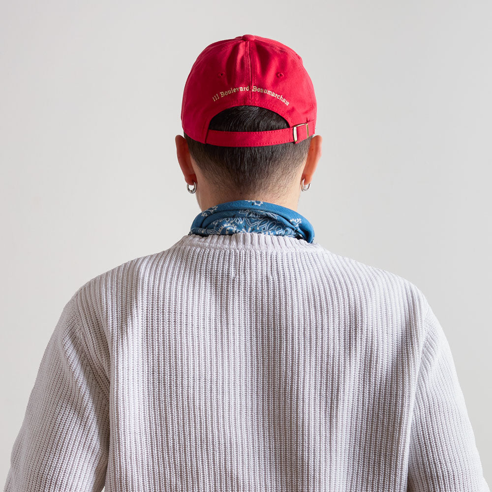 Merci - Mirror Cap - Red & Ecru – Merci Paris