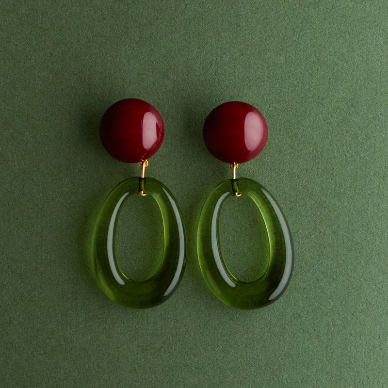 Lorena Taddei - Boucles d'oreilles Ogive - Wine