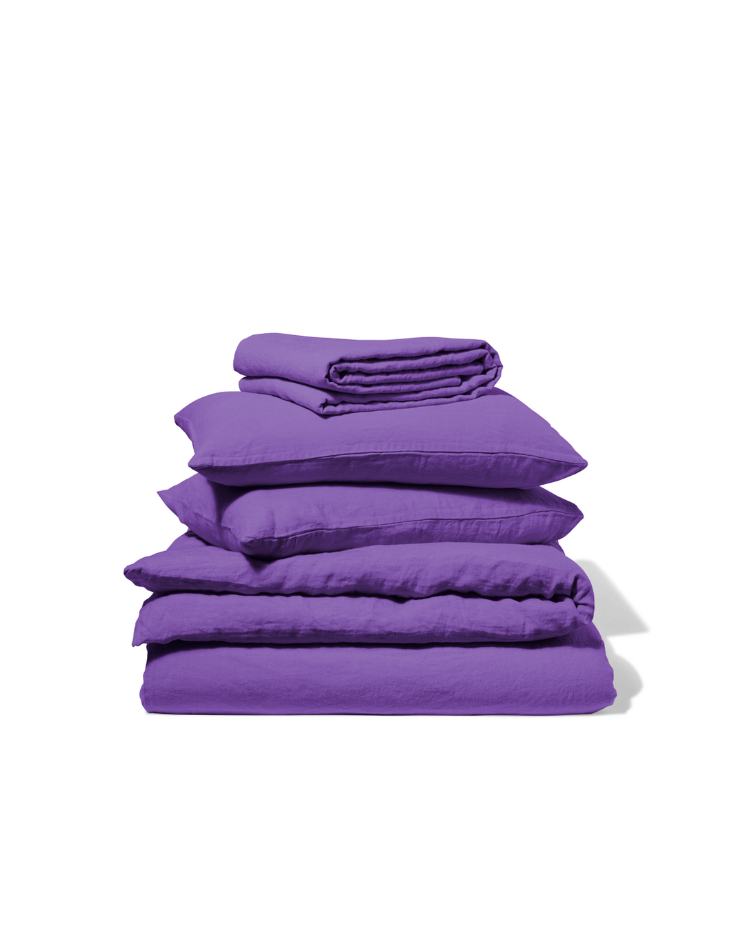 Merci - Parure en lin lavé - Violet Orage