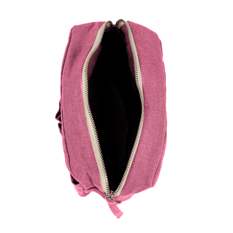 Merci - Trousse en lin lavé - Rose Garance