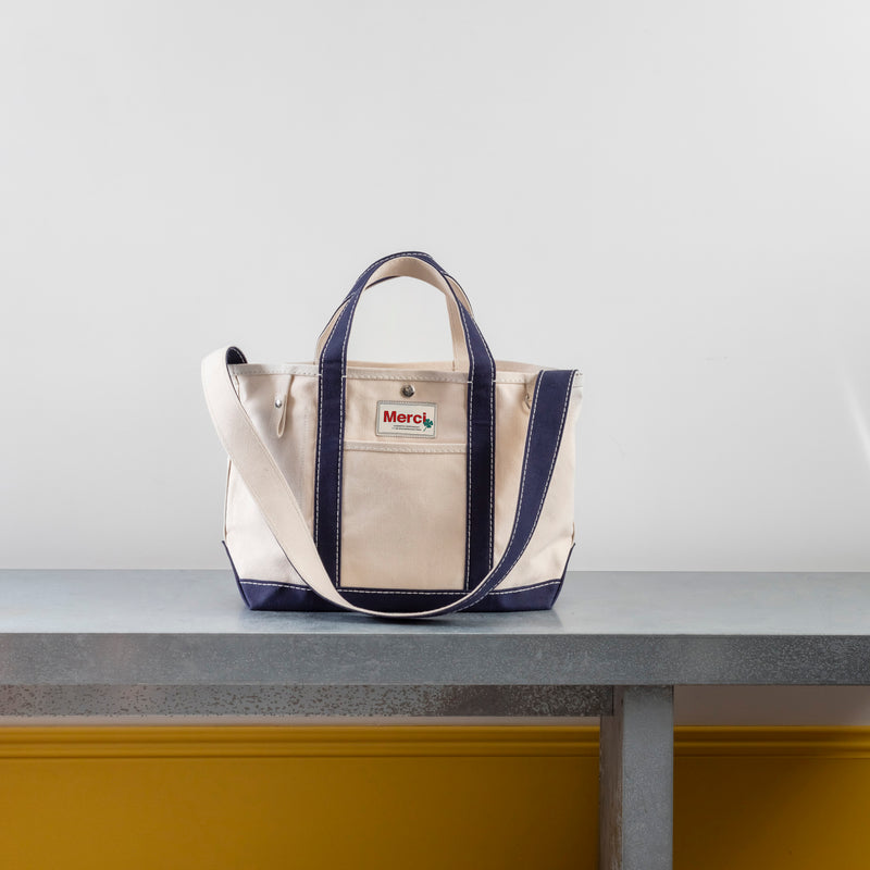 Merci Canvas Candide Shopping Bag Navy
