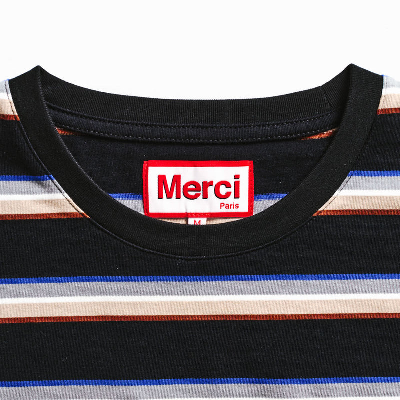 Merci - T-Shirt Nora Stripes - Noir