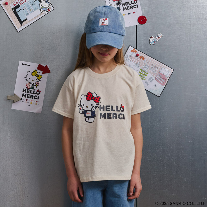 Hello Kitty x Merci  - T-Shirt Enfant Téléphone - Ecru