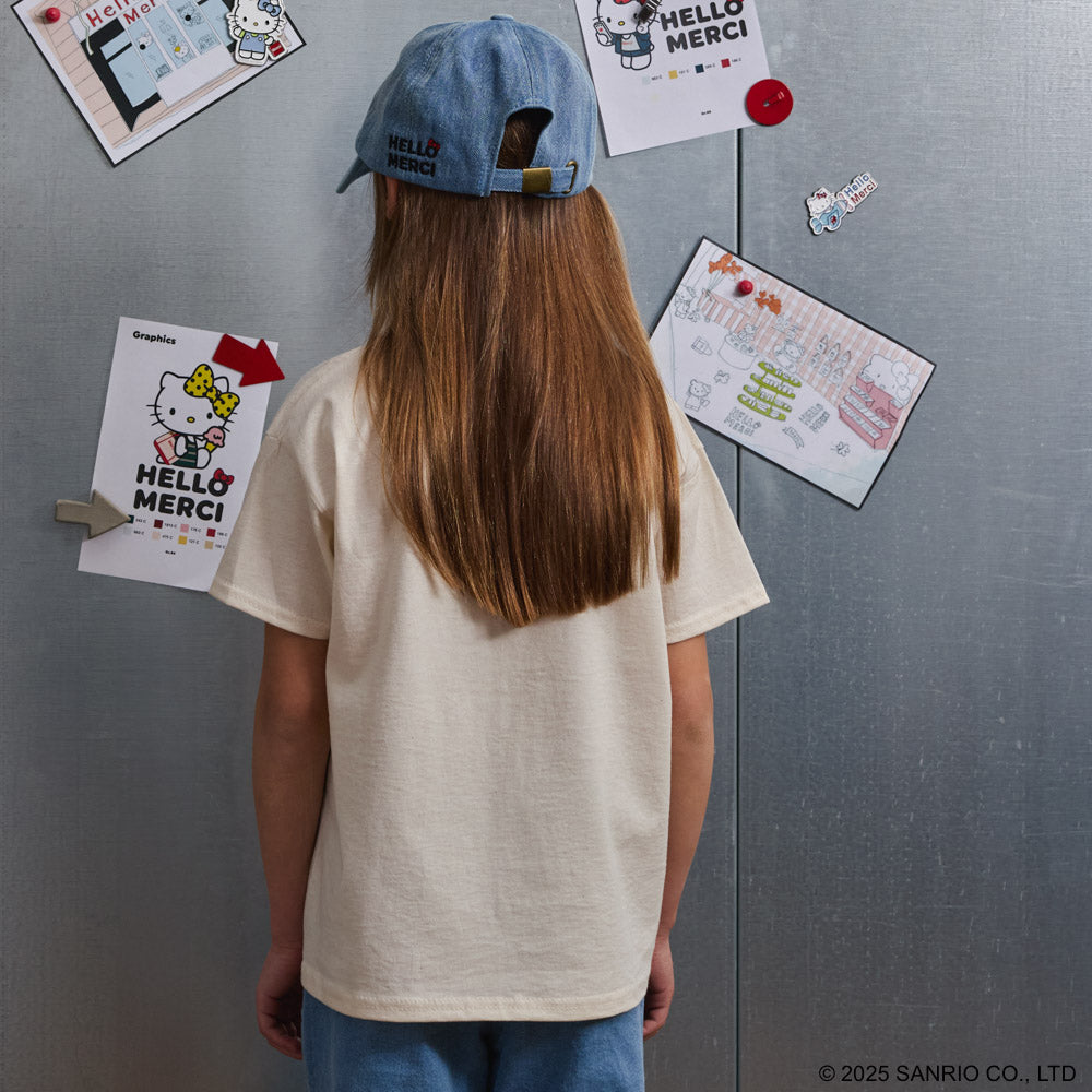 Merci♥Hello Kitty x Merciコラボ Tシャツ friends＆FIAT Hello Kitty x Merci - Plane T-Shirt - Ecru