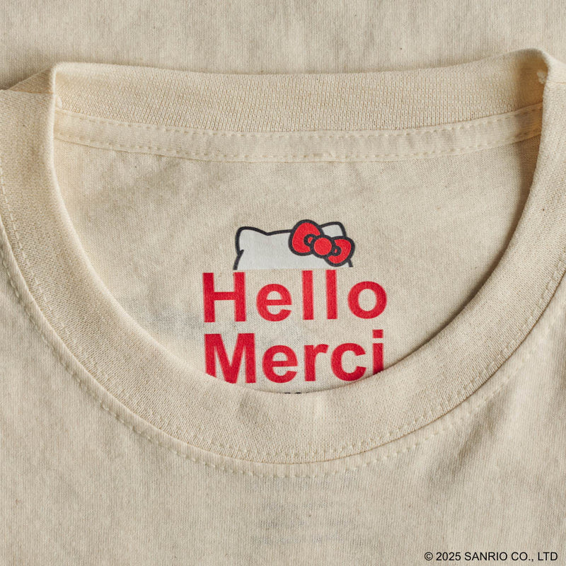 Hello Kitty x Merci  - T-Shirt Enfant Skate - Ecru