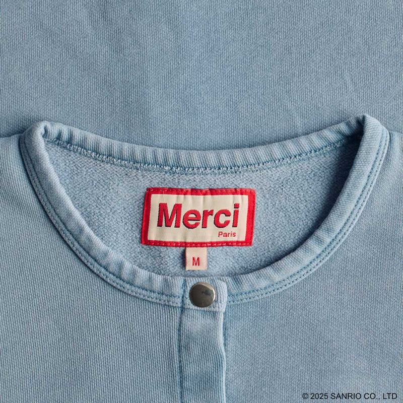 Merci  - Gilet Rose - Bleu Ciel