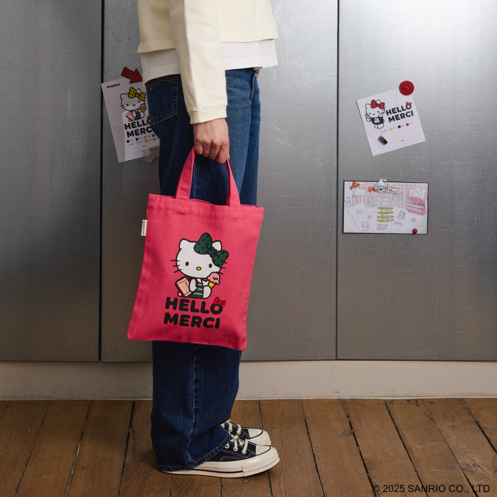 Hello Kitty x Merci♥キャンバストートバッグ S☆2色☆彡 Hello Kitty x Merci - Tote Bag - Pink