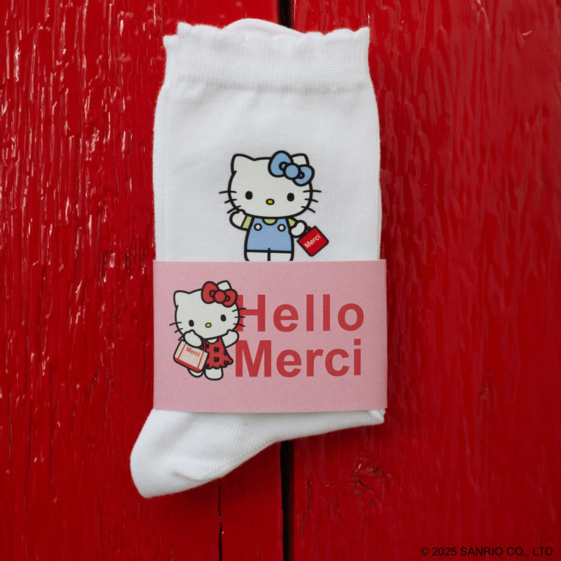 Hello Kitty x Merci  - Chaussettes - Blanc