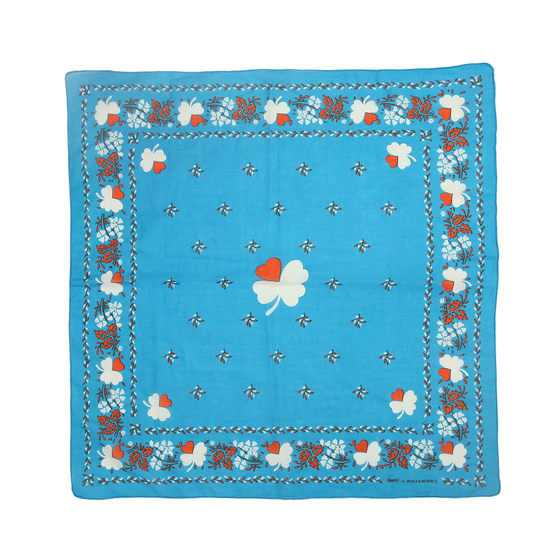 Moismont x Merci -  Bandana Trèfle - Turquoise