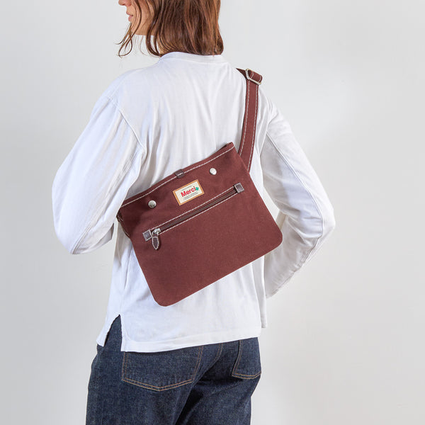 Merci - Pochette Messenger - Marron