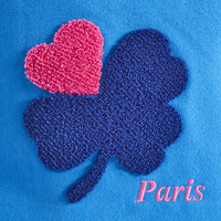 Cabas Tréfle Bouclette - Bleu - Merci - vue 2
