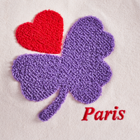 Cabas Tréfle Bouclette - Violet - Merci - vue 2