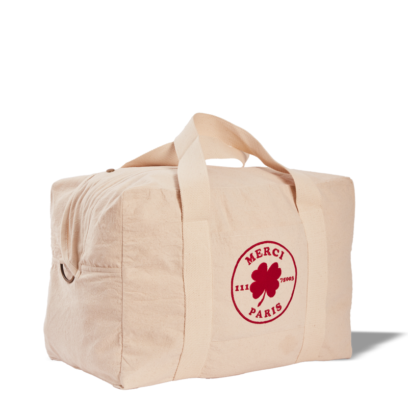 Merci - Sac Weekender 2 en canvas - Naturel