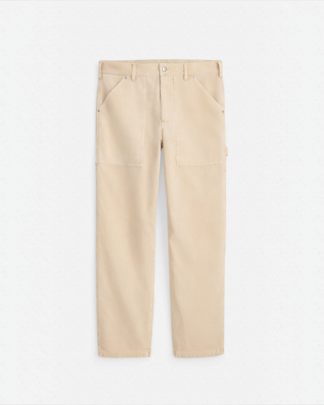 Pantalon Painter Merci Paris par Alex Mill en velours côtelé de coton couleur oatmeal avec poches utilitaires