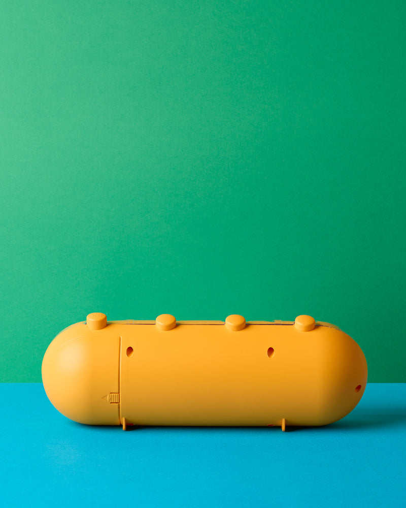 Karlsson - Calendar Flip Retro Tube Alarm Clock - Yellow
