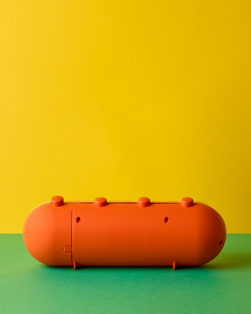 Karlsson - Réveil Rétro Tube Calendar Flip - Orange