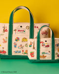 Merci x Richard Scarry - Cabas Candide En Canvas - Vert