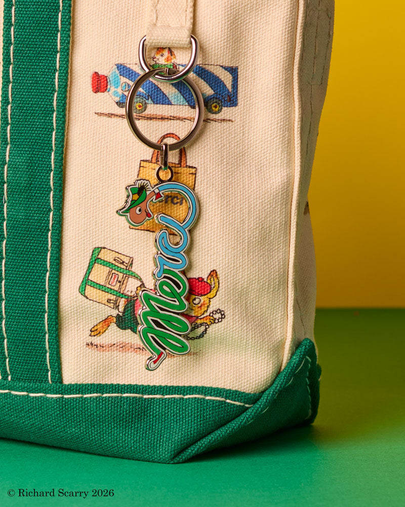 Merci x Richard Scarry - Cabas Candide En Canvas - Vert
