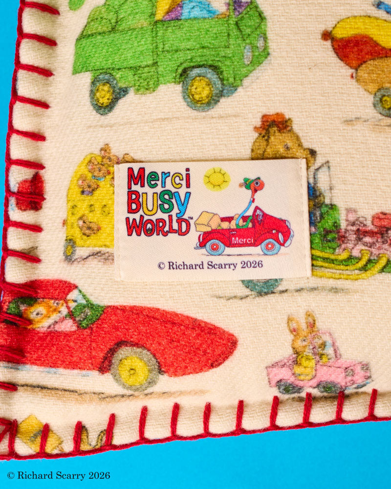 Merci x Richard Scarry - Cushion cover