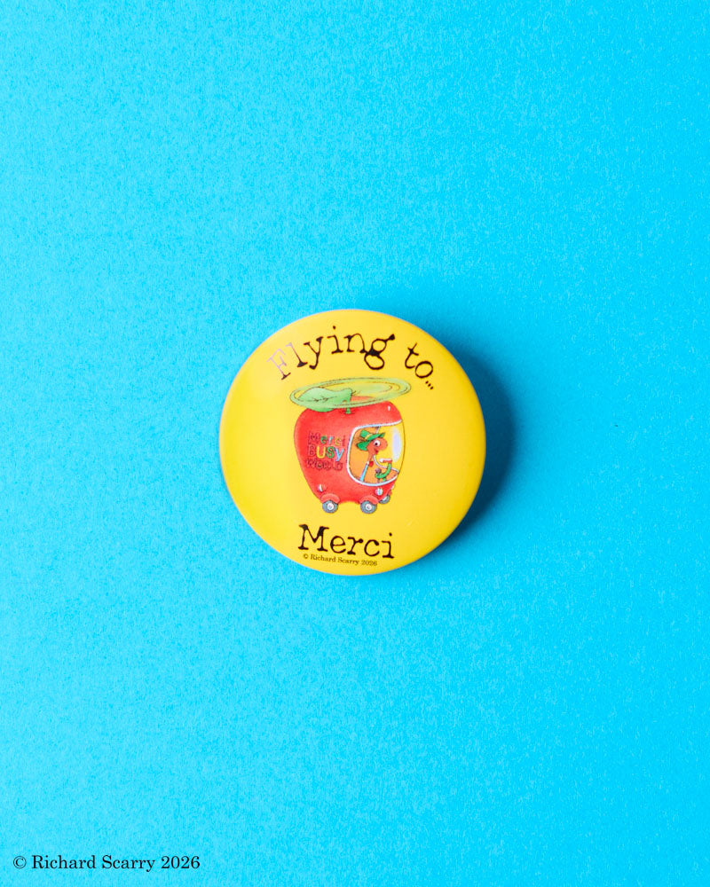 Merci x Richard Scarry - Badge Pomme