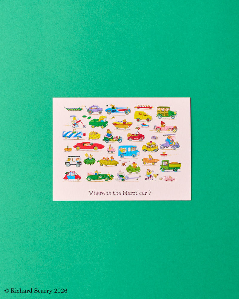 Merci x Richard Scarry - Postcard - Cars