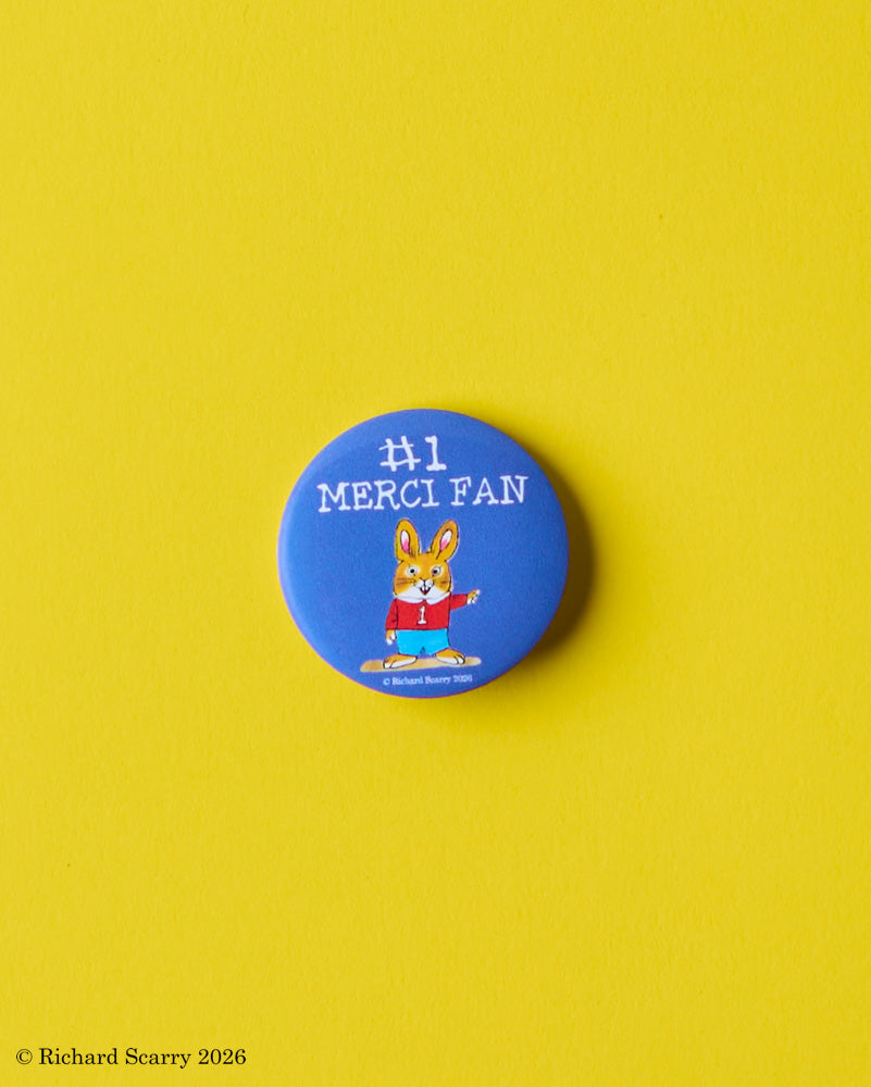 Merci x Richard Scarry - Badge Lapin Fan