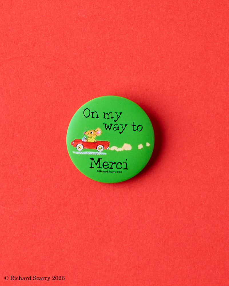 Merci x Richard Scarry - Badge Souris