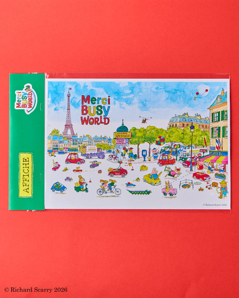 Merci x Richard Scarry - Poster - Paris
