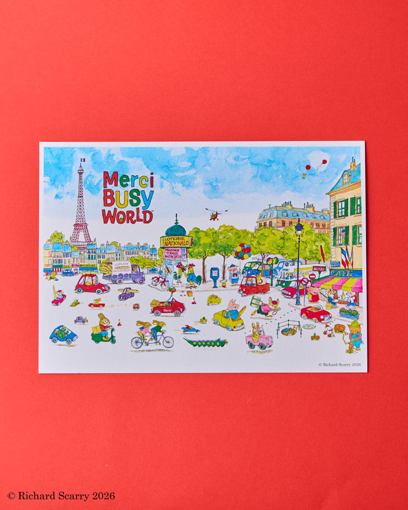 Merci x Richard Scarry - Poster - Paris