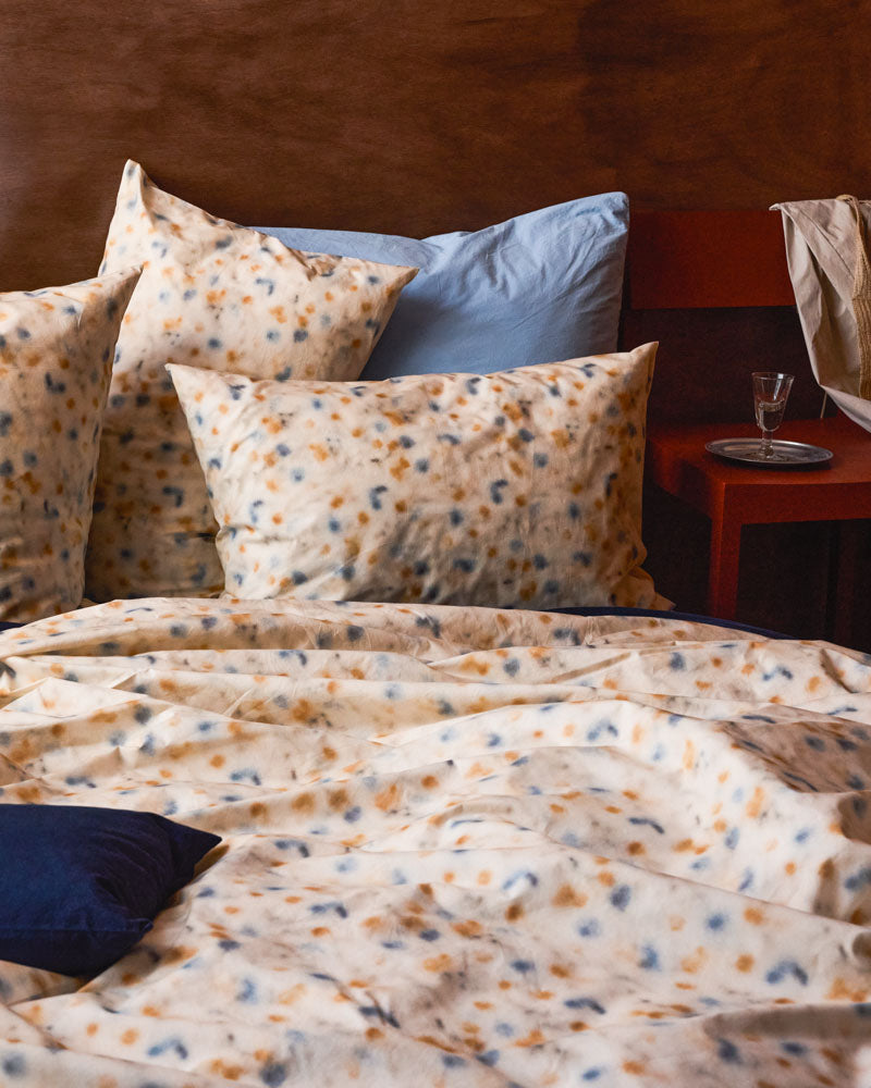 Merci - Parure en percale de coton - Tataki Herbier — détail et mise en scène