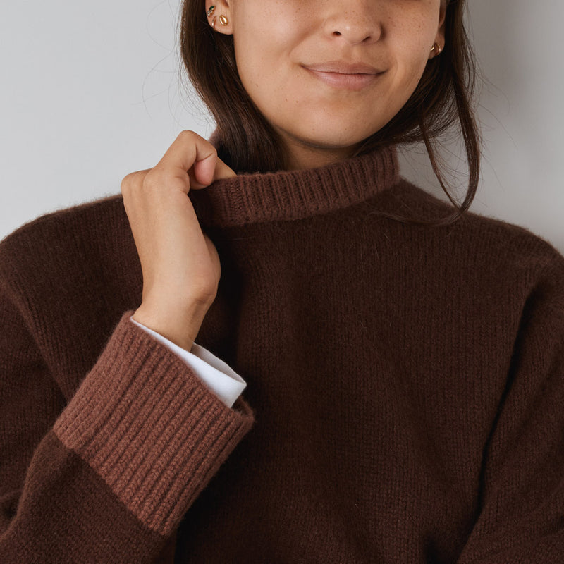 Merci - Pull Eloise - Marron & Camel