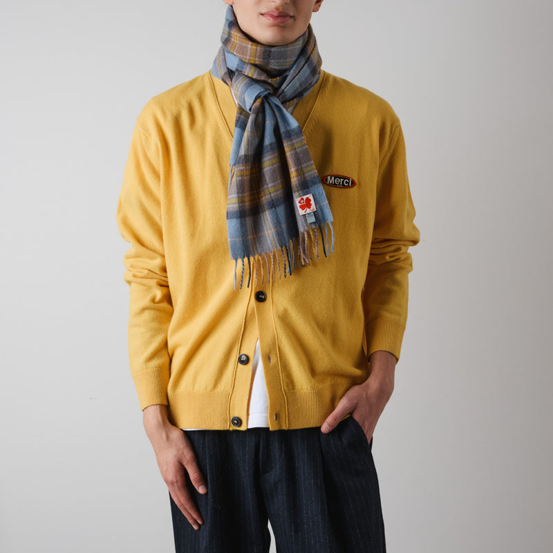 Merci - Echarpe en cachemire Harry - Bleu et Jaune