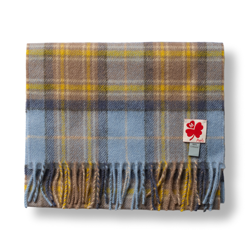 Merci - Echarpe en cachemire Harry - Bleu et Jaune