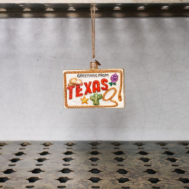 Ornement - Carte postale du Texas
