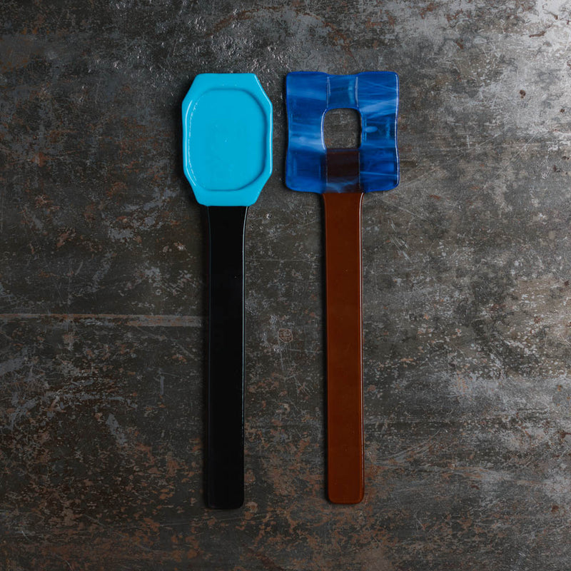 Couverts de service en verre - Marron rouge