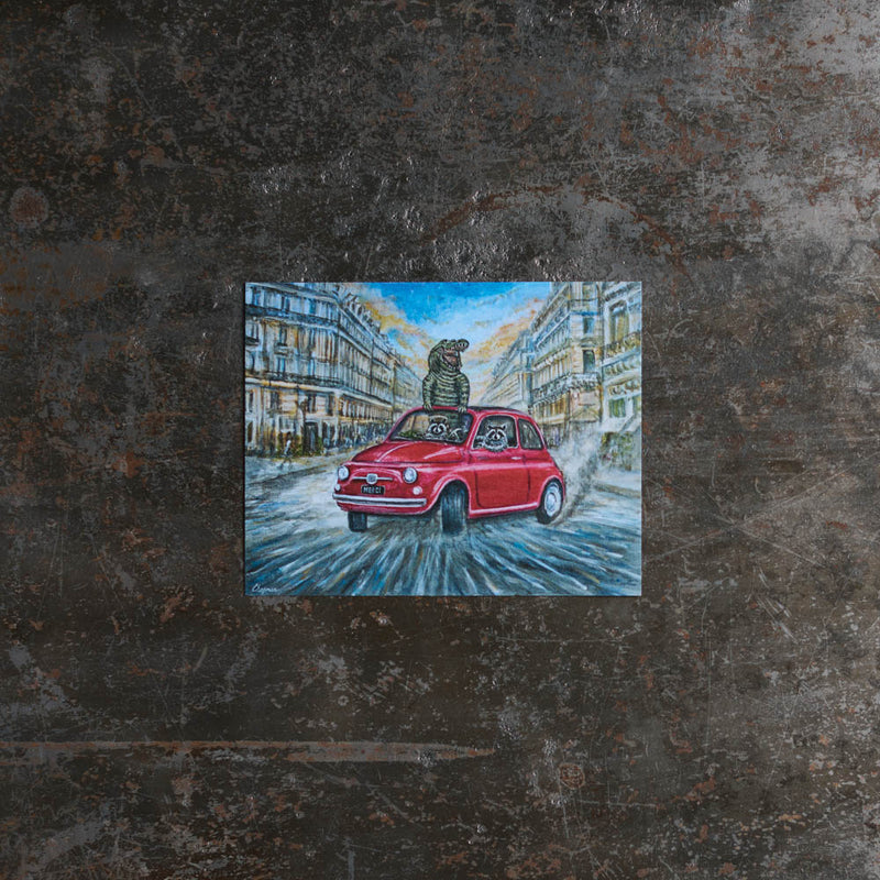 Carte postale - Merci x Travis Chapman - Drifting on the Champs des Elysees