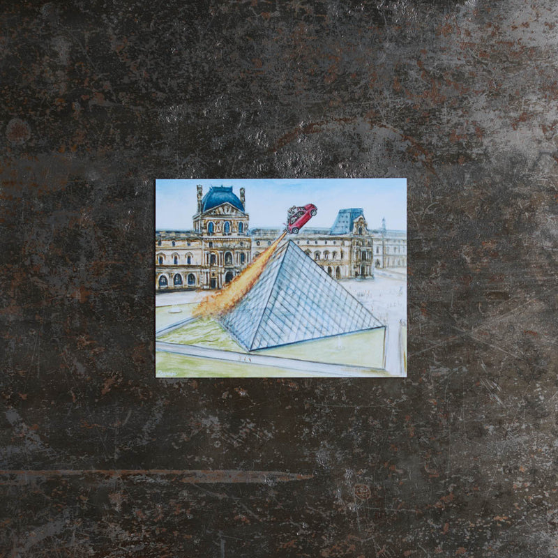 Carte postale - Merci x Travis Chapman - Launch from the Louvre