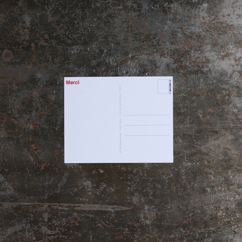 Carte postale - Merci x Travis Chapman - Shopping for glassware