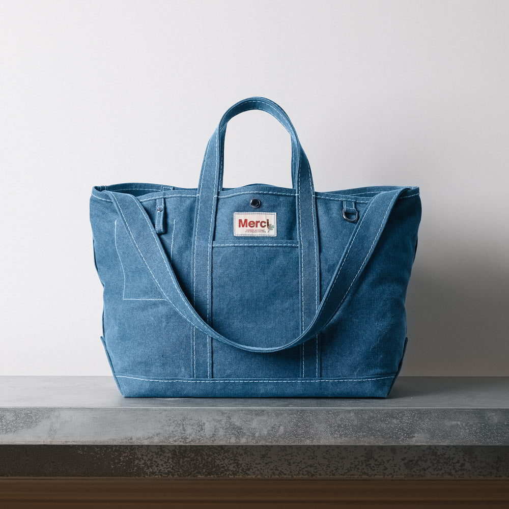 Merci - Candide shopping bag Solid - Denim – Merci Paris