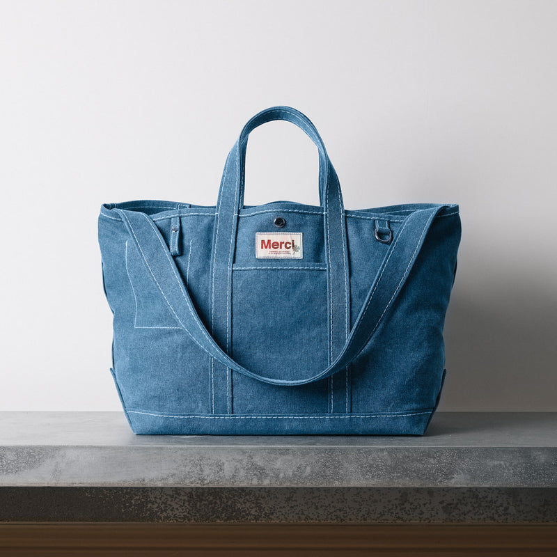 Merci - Cabas Candide Uni - Denim – Merci Paris