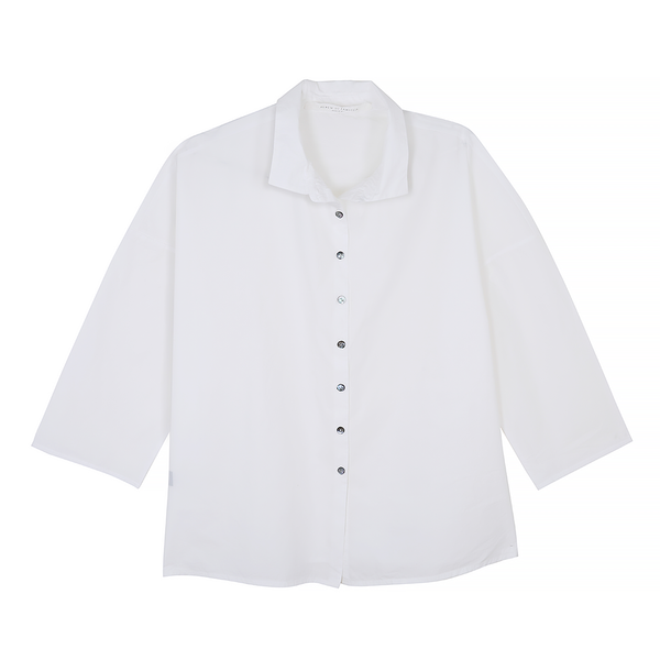 Album Di Famiglia - Chemise Short Collar - Blanc