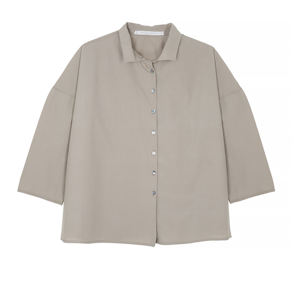 Album Di Famiglia - Chemise Short Collar - Stone