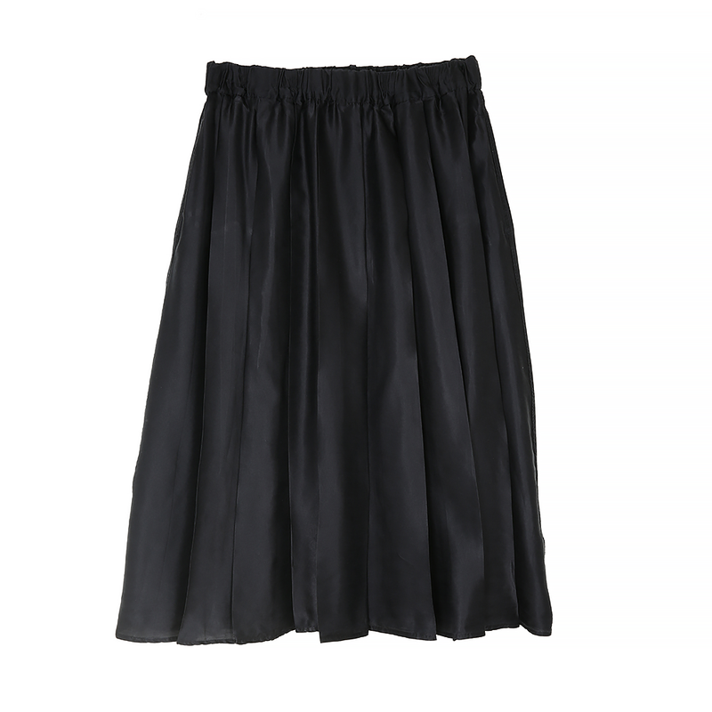 Album Di Famiglia - Jupe Pleated Long - Noir