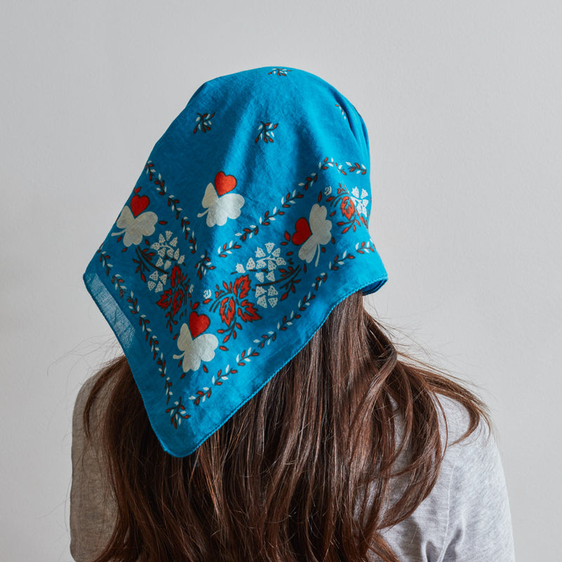 Moismont x Merci -  Bandana Trèfle - Turquoise