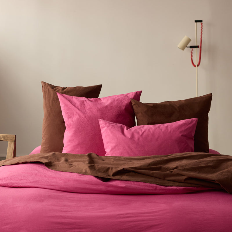 Taie d'oreiller en percale de coton - Rose Club